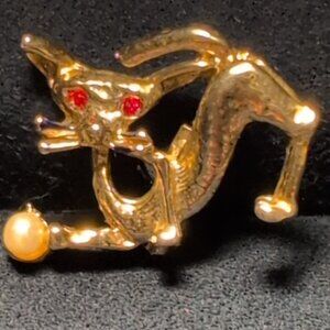 Vintage Cat Brooch